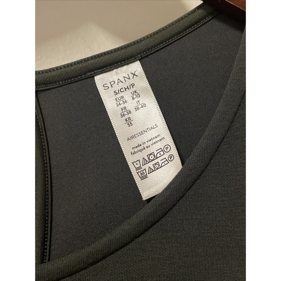 NWT Spanx Air Essential Sleeveless Wide Leg Jumpsuit Dark Palm Green Size S $148 - Picture 7 of 13